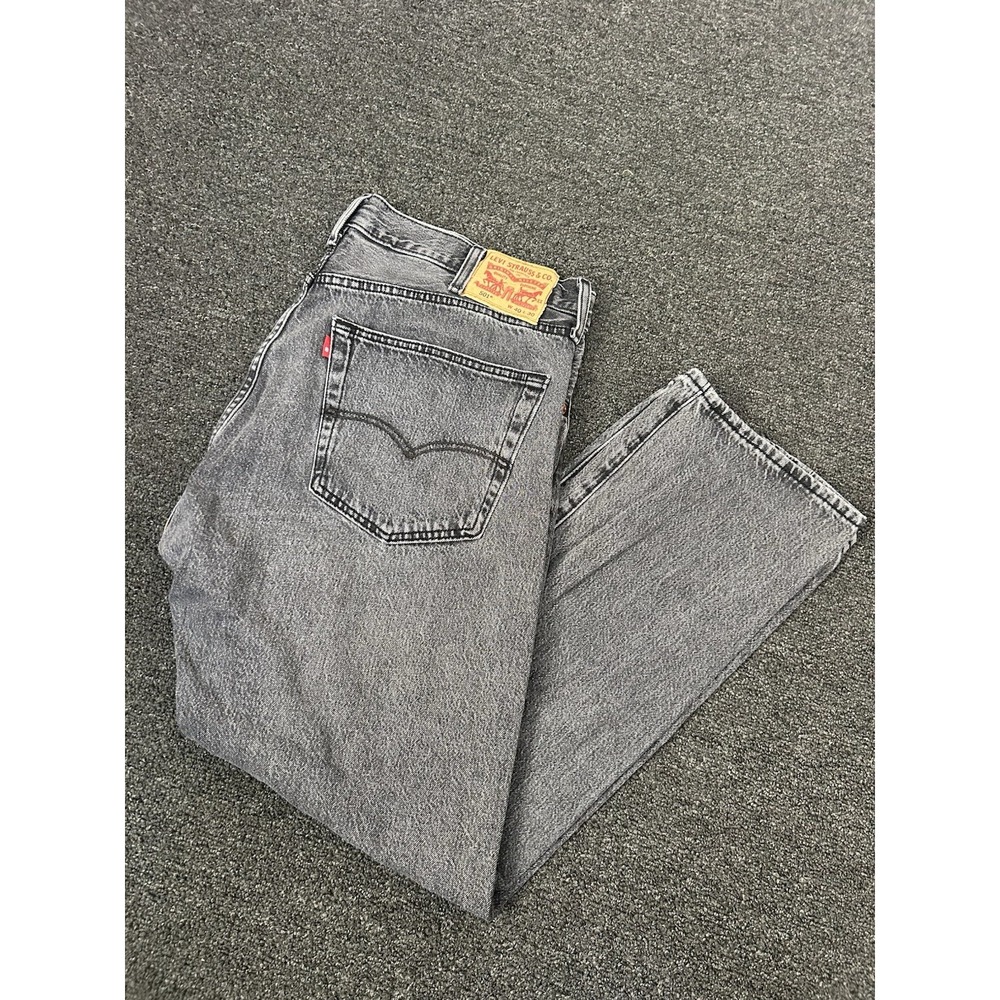 Levi's 501‎ Straight Leg Button Fly Jeans Gray Mens Size 40x30 Denim Skater Y2K
